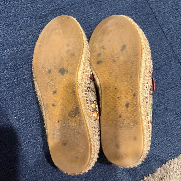 Gucci flora humingbird print canvas espadrilles 39.5 - Picture 2 of 4